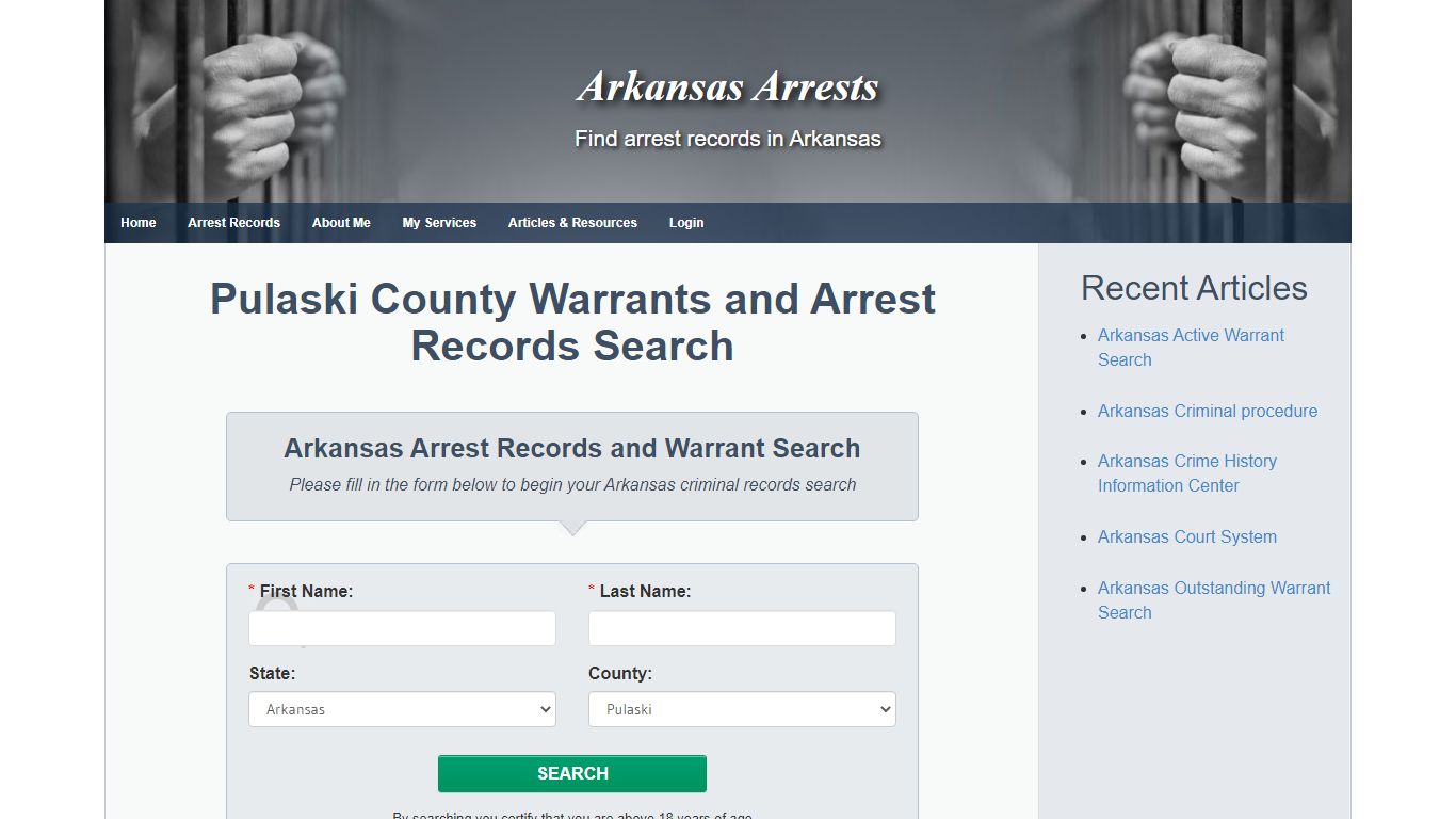 Pulaski County Warrants and Arrest Records Search